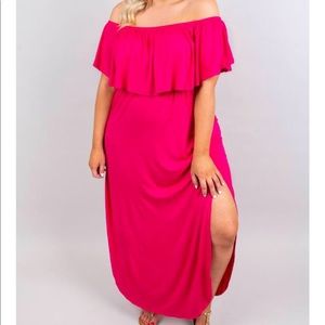 Chic Soul off shoulder maxi dress nwt